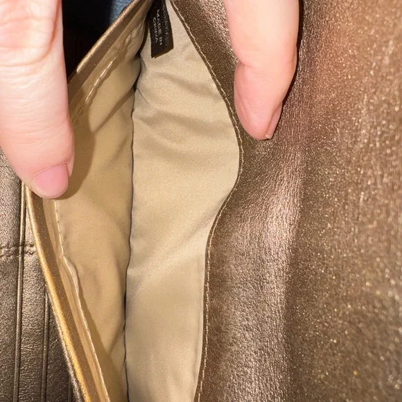 Coach Signature Canvas Wallet in Brown/Tan with Brass Buckle - Picture 13 of 14